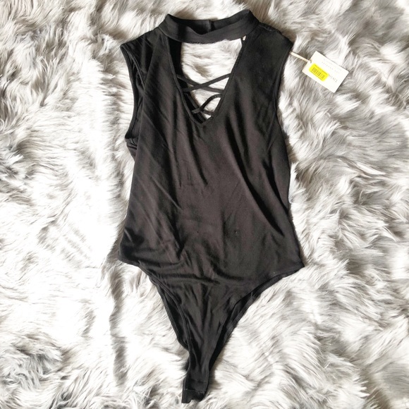 living doll Pants - Cutout Black Bodysuit